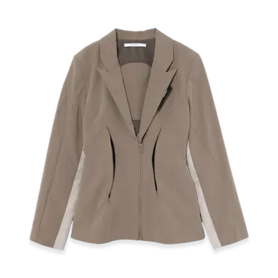 THEREDTHREAD G Tech Jersey Jacket "Beige"