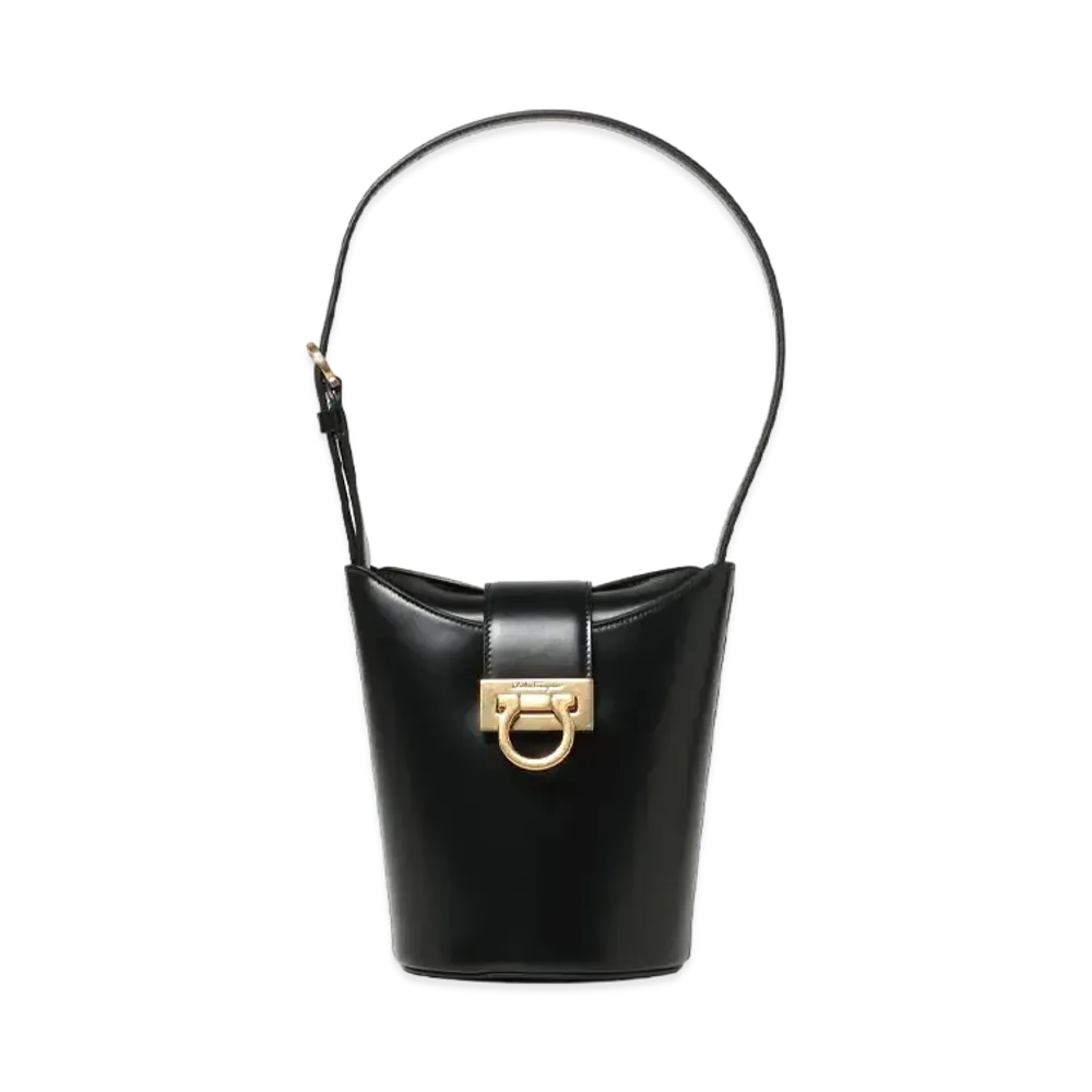 Salvatore Ferragamo Trifolio Shoulder Bag (S) "Black"
