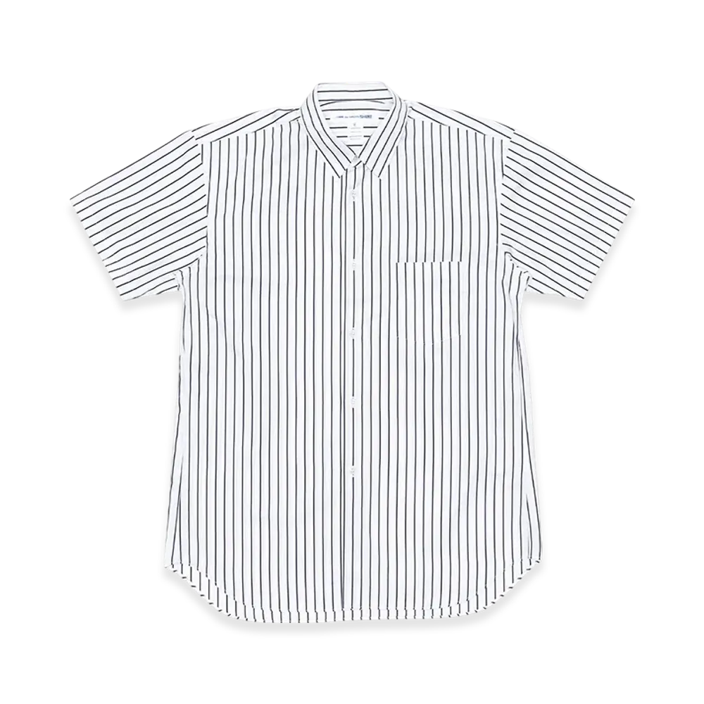 COMME des GARCONS SHIRT Yarn Dyed Cotton Stripe Poplin "White"