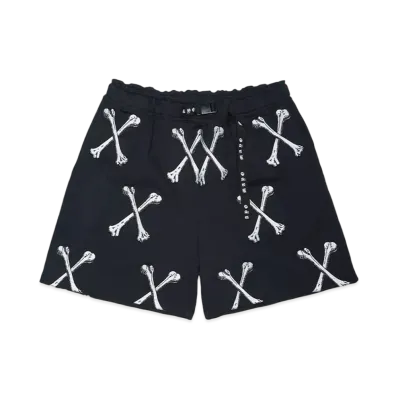 MAYO CROSS BONES Embroidery Sweat Shorts "BLACK"