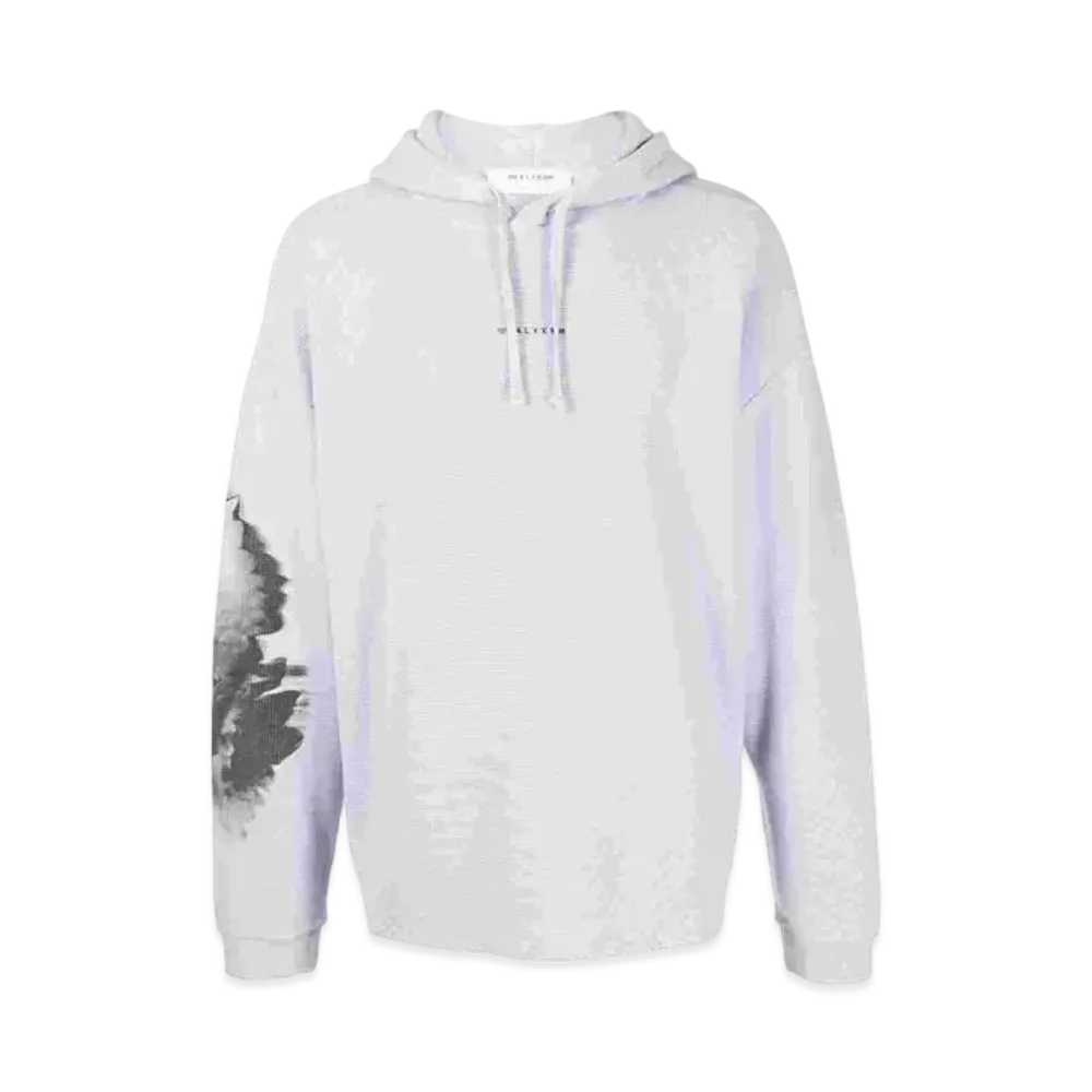 1017 ALYX 9SM Logo-Print Textured Hoodie "Gray"