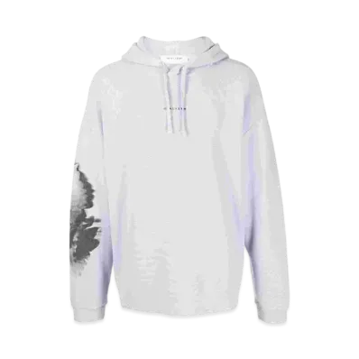 1017 ALYX 9SM Logo-Print Textured Hoodie "Gray"