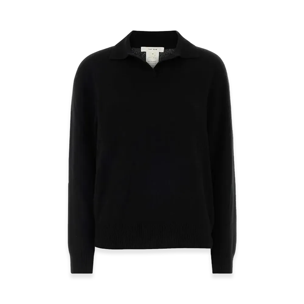 The Row Women's Cashmere Oashi Polo Shirt "Black"