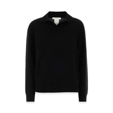 The Row Women's Cashmere Oashi Polo Shirt "Black"