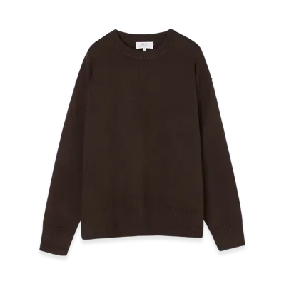 STUDIO NICHOLSON Crew Neck Knit Alto "Ganache"