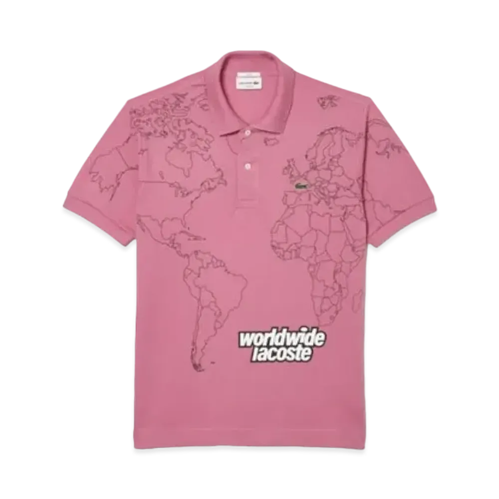 LACOSTE World Wide LACOSTE Polo Shirt "Pink"