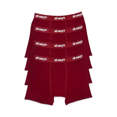 ALWAYTH 4Pack Cozy Cotton Briefs "Crimson"