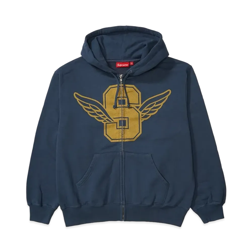 Supreme Wings Zip Up Hooded Sweatshirt "Navy"