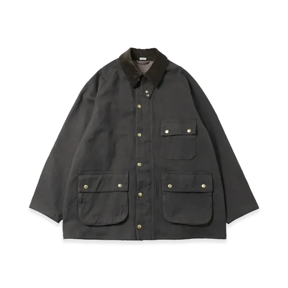A.PRESSE Vintage Silk Hemp Riding Oiled Jacket "Olive"