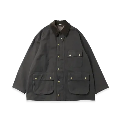 A.PRESSE Vintage Silk Hemp Riding Oiled Jacket "Olive"