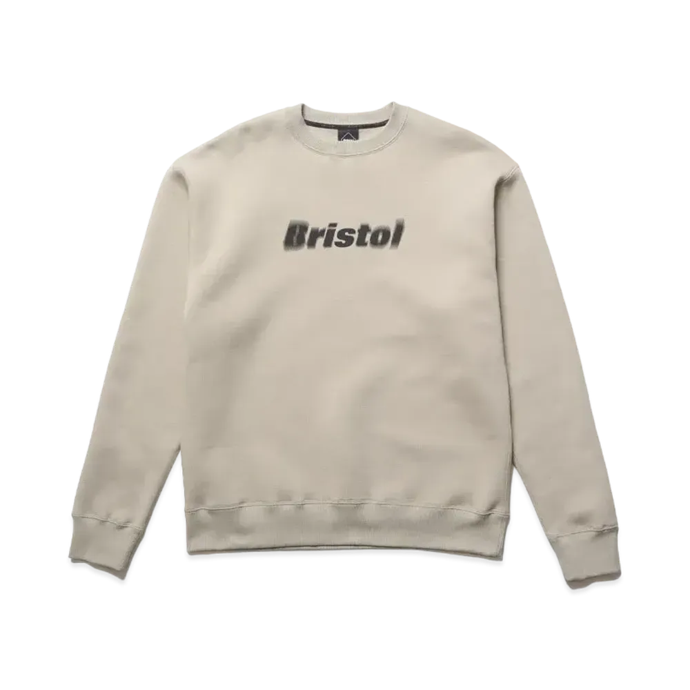 F.C.Real Bristol Blurred Logo Crewneck Sweat "Beige"
