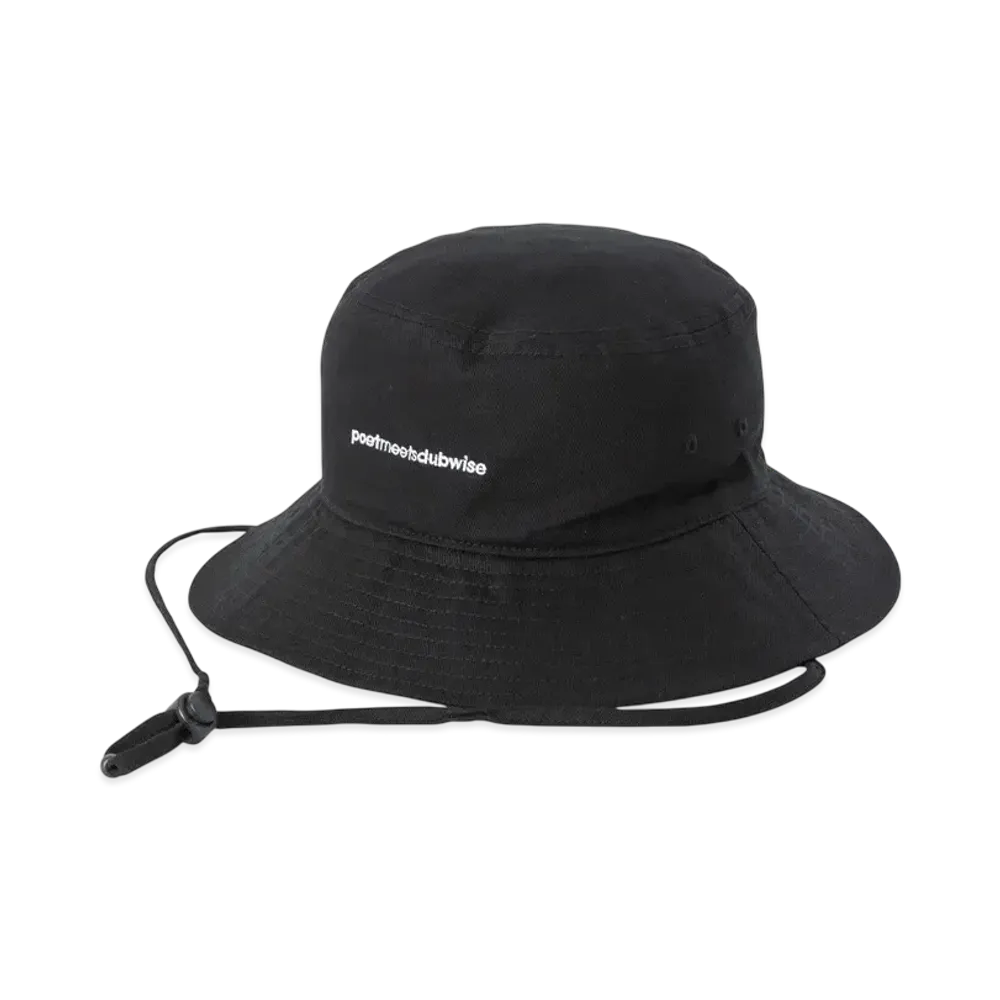 POET MEETS DUBWISE PMD Embroidery Wide Brim Hat "Black"