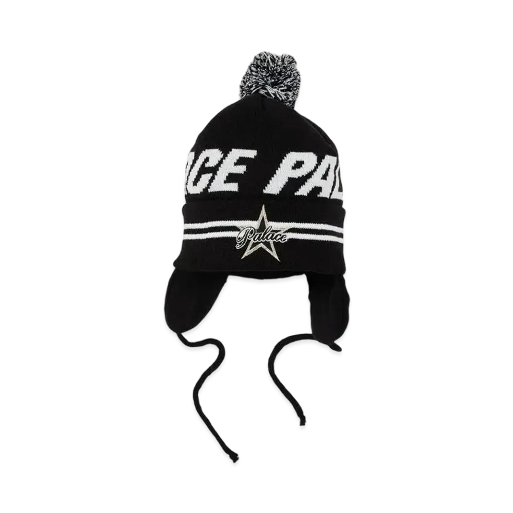 PALACE CITY EARFLAP BEANIE "Black"