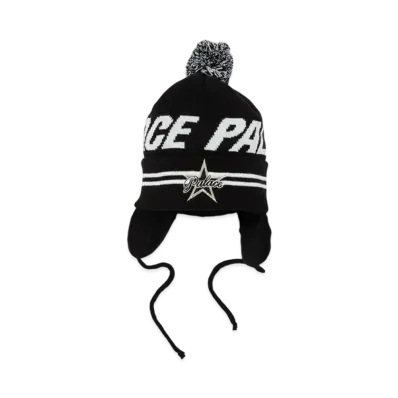 PALACE CITY EARFLAP BEANIE "Black"
