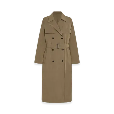 The Row Women's Rhydian Wool and Silk Coat "Beige Grey"