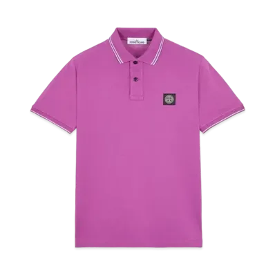 Stone Island 22S18 STRETCH COTTON PIQUE_SLIM FIT "Magenta"