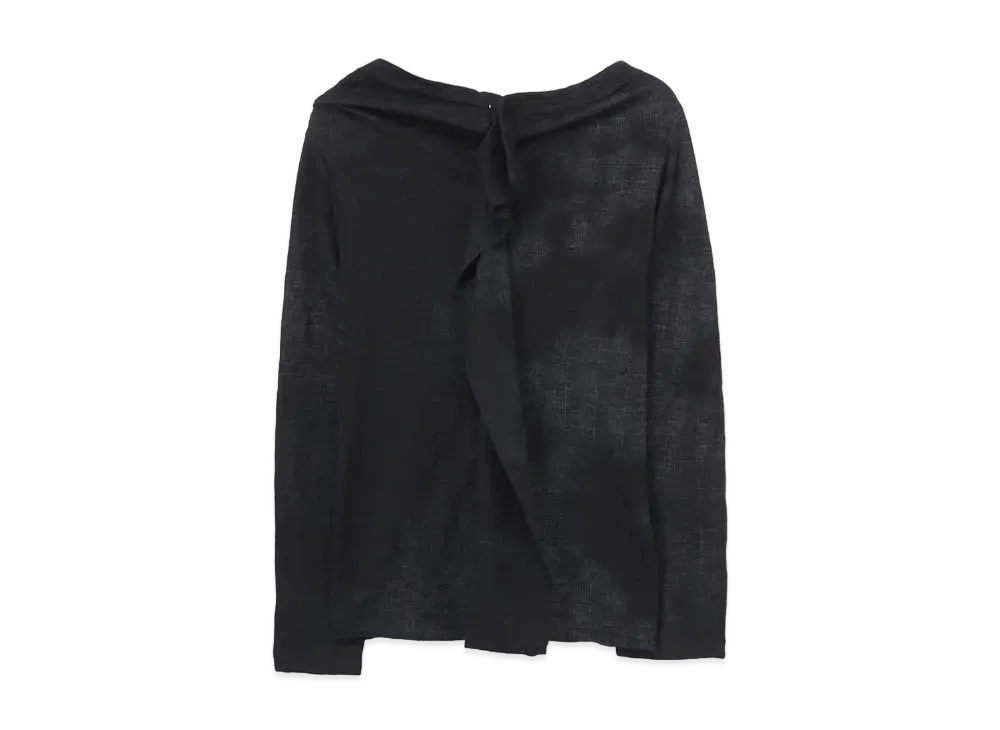 Yohji Yamamoto WOOL MILD JQ GLENCHECK G FLUTTERING FRONT LS "Blue/Grey"