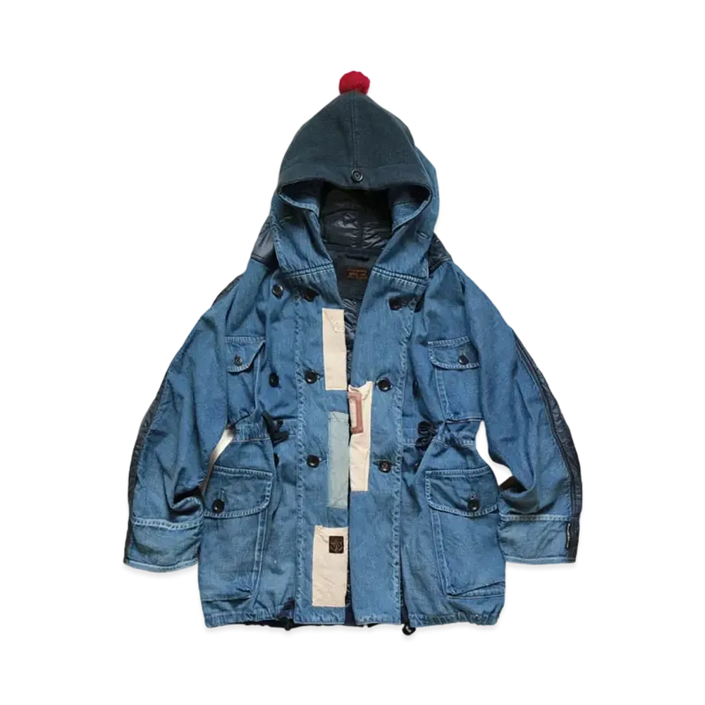 KAPITAL DENIM NYLON KILLING BEVERKING COAT(JOURNEY REMAKE) "Indigo"