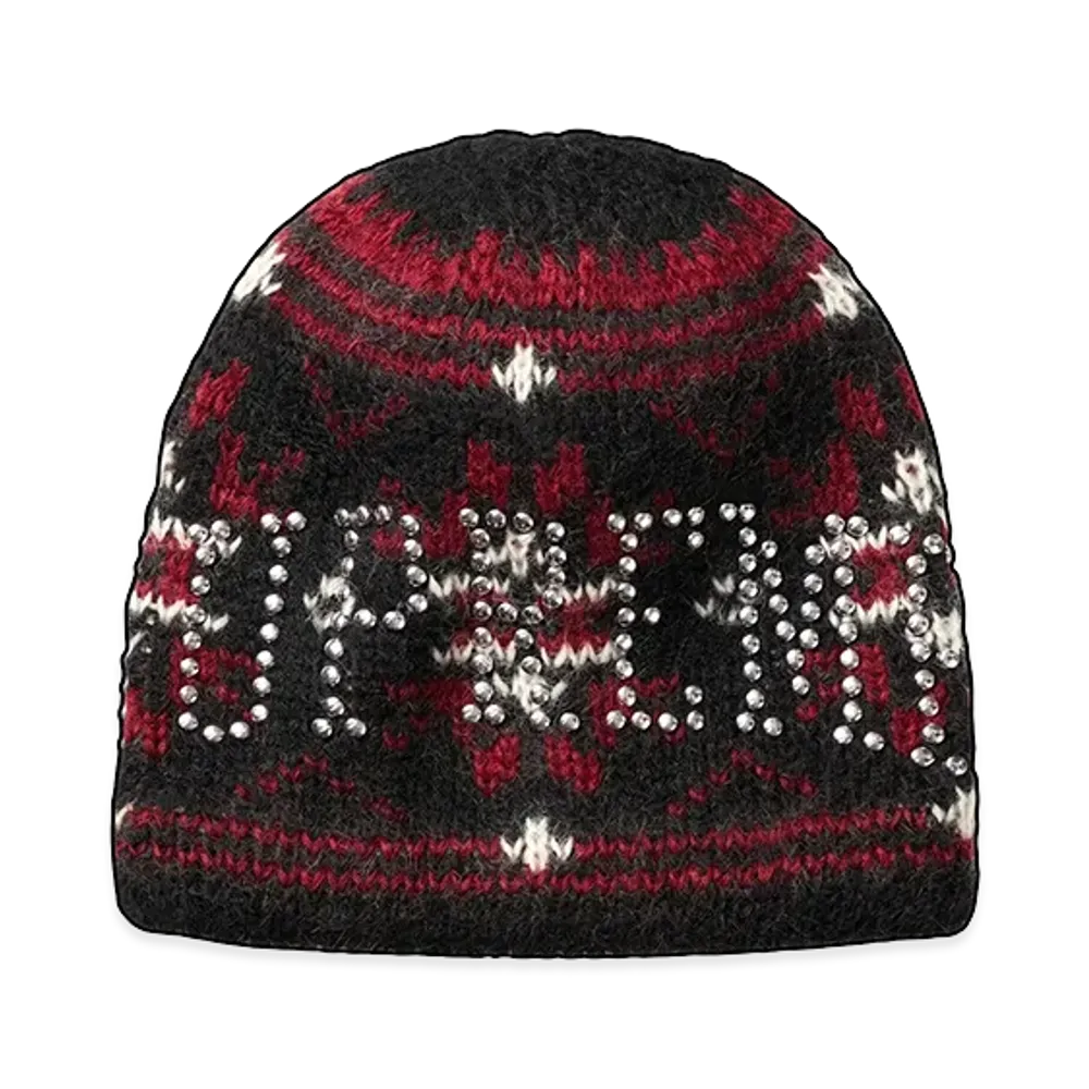 Supreme Studded Fair Isle Beanie "Black"