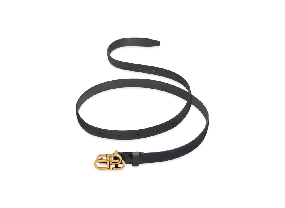 BALENCIAGA BB Super Thin Belt "Black"