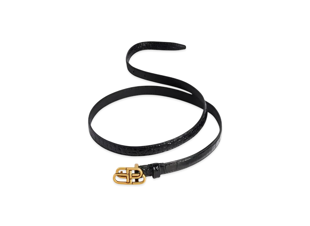 BALENCIAGA BB Super Thin Belt "Black"