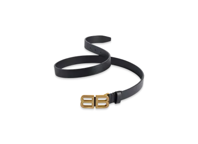 BALENCIAGA BB Hourglass Slim Belt "Black"