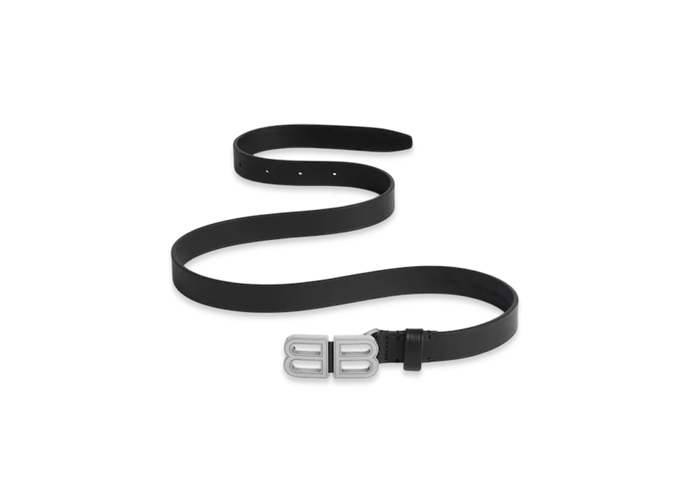 BALENCIAGA BB Hourglass Slim Belt "Black"