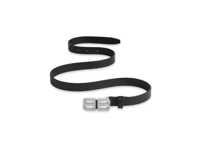 BALENCIAGA BB Hourglass Slim Belt "Black"