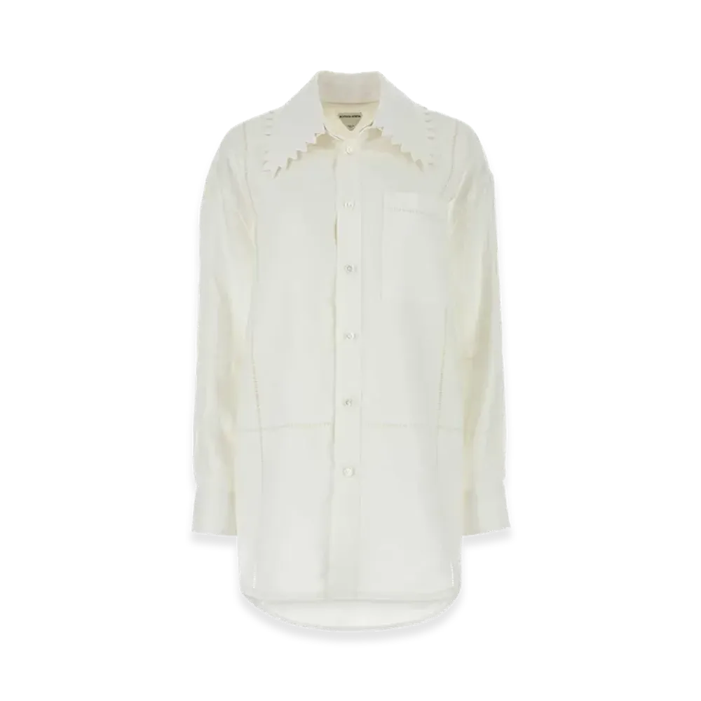 Bottega Veneta Women's Linen Shirt "White"