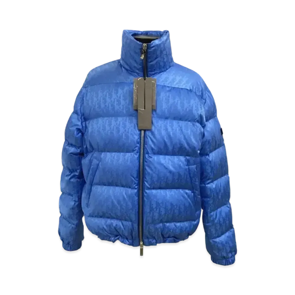 Dior Oblique Nylon Down Jacket "Blue"