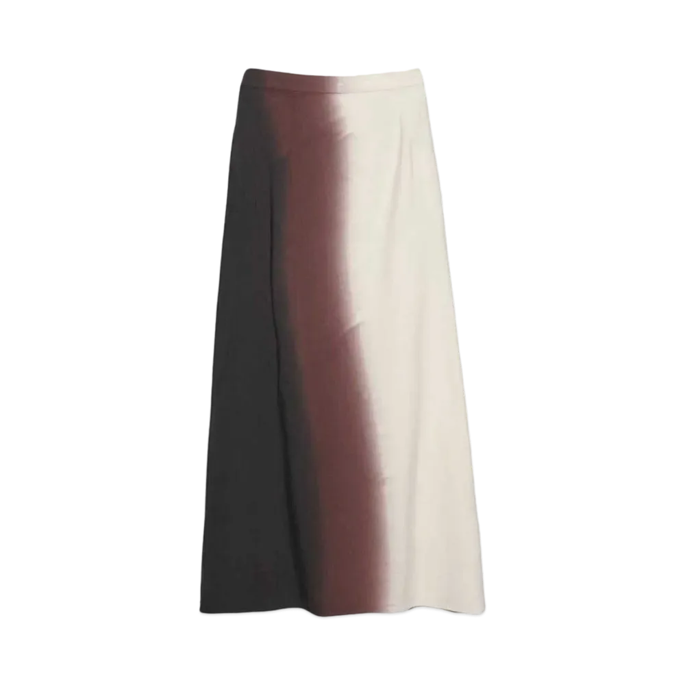 HTH tie dye long skirt "BLACK"