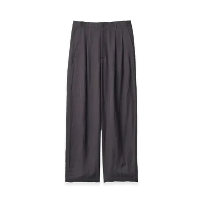 ssstein VIS/LI Bright Twill Wide Easy Trousers "Dark Charcoal"
