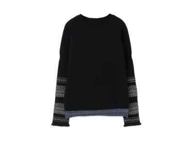 Yohji Yamamoto 7G PS JQ1 X RIB JQ PANEL SLEEVE PO "Black"