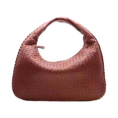 Bottega Veneta Lambskin Hand Bag "Red"
