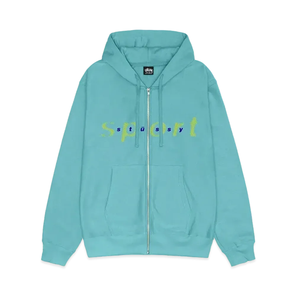 Stussy Dot Sport Zip Hoodie "Ocean"