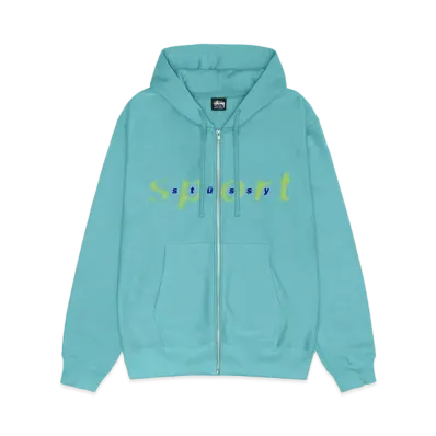 Stussy Dot Sport Zip Hoodie "Ocean"