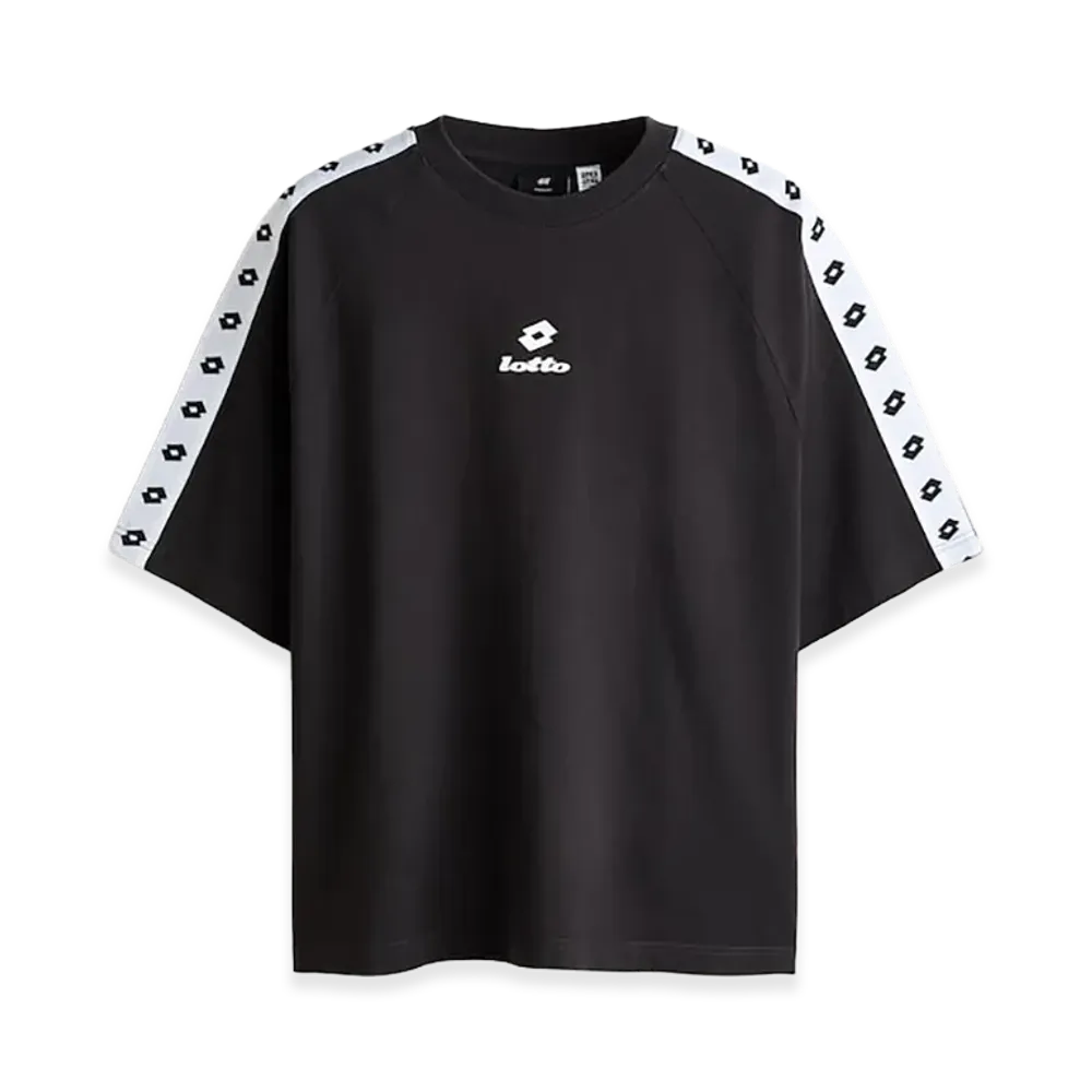 H&M x LOTTO Oversized Fit Cotton T-Shirt "Black"