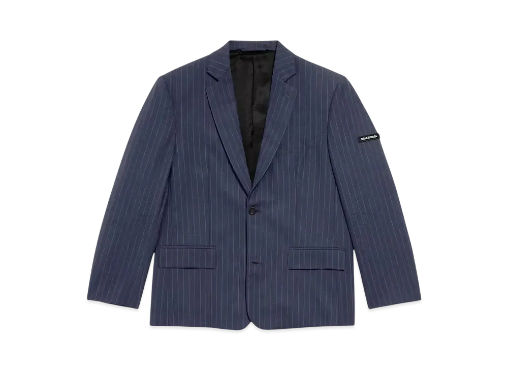 BALENCIAGA Women's Regular Single Breasted Jacket "Dark Navy"