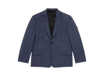 BALENCIAGA Women's Regular Single Breasted Jacket "Dark Navy"