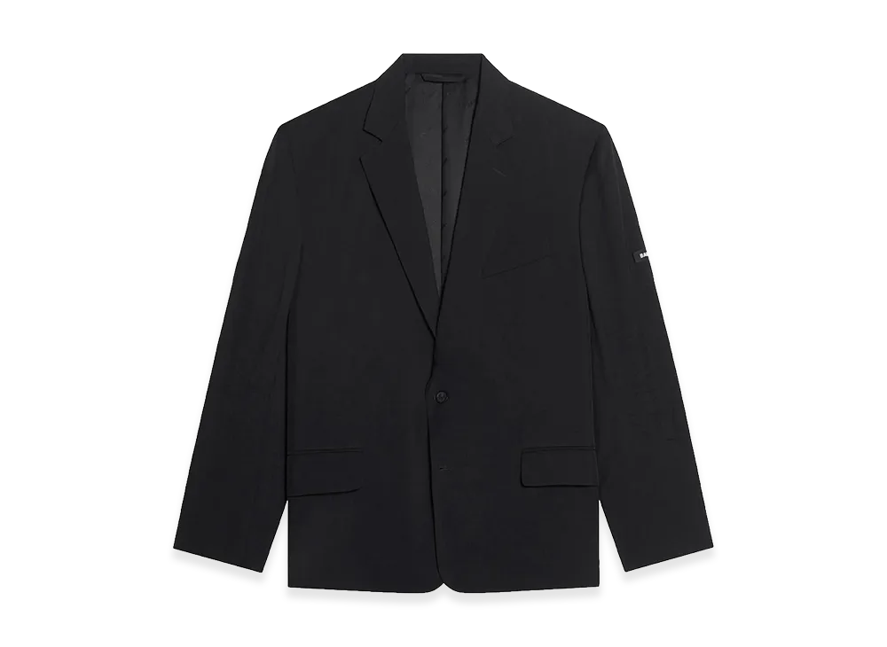 BALENCIAGA Women's Blazer Washed SB in Viscosa "Black"