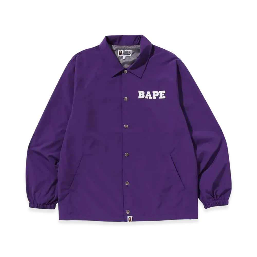 A BATHING APE College Coach Jacket "Purple"