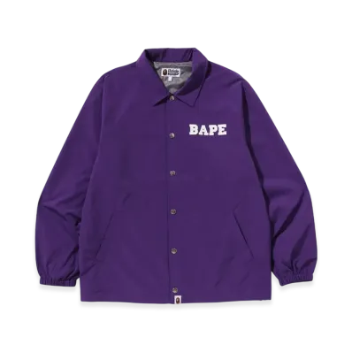 A BATHING APE College Coach Jacket "Purple"