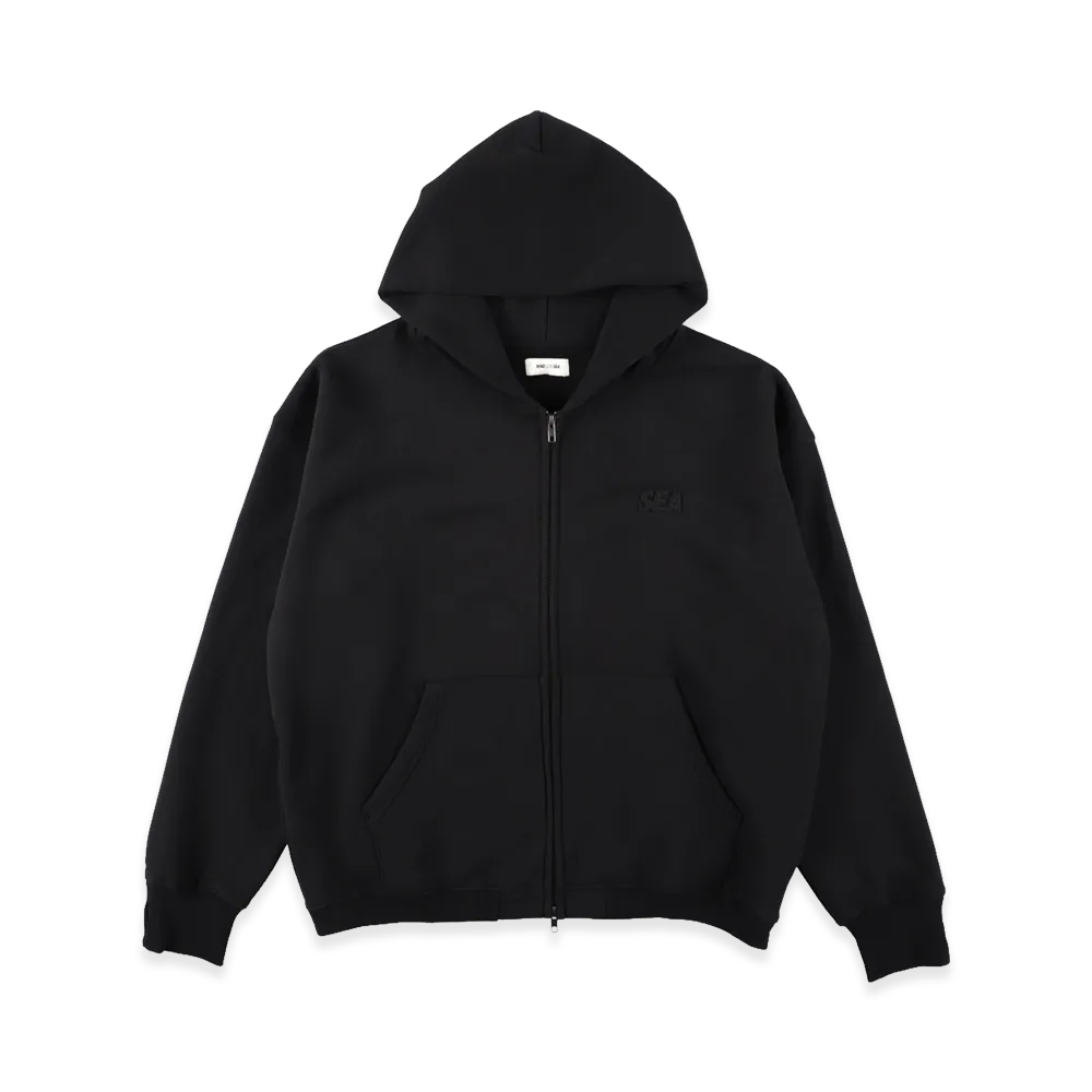 WIND AND SEA Cozy Cloud Zip-Up Hooded Sweatshirt "Black"