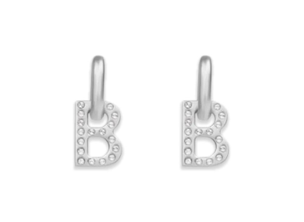 BALENCIAGA B Chain XS Earrings "Silver"