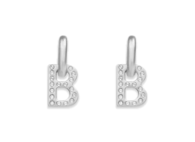 BALENCIAGA B Chain XS Earrings "Silver"