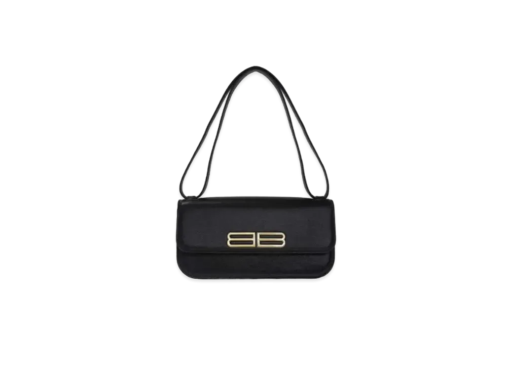 BALENCIAGA Calfskin Shoulder Bag "Black"