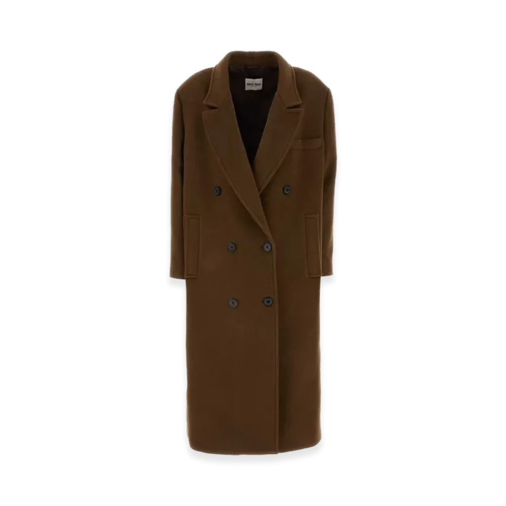 MIU MIU Women's Wool Coat "Brown"