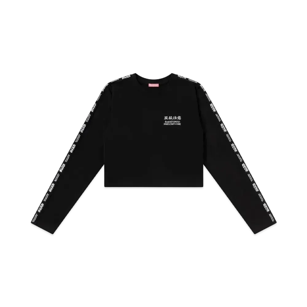 BlackEyePatch Women's HWC Taped Cropped L/S Tee "Black"