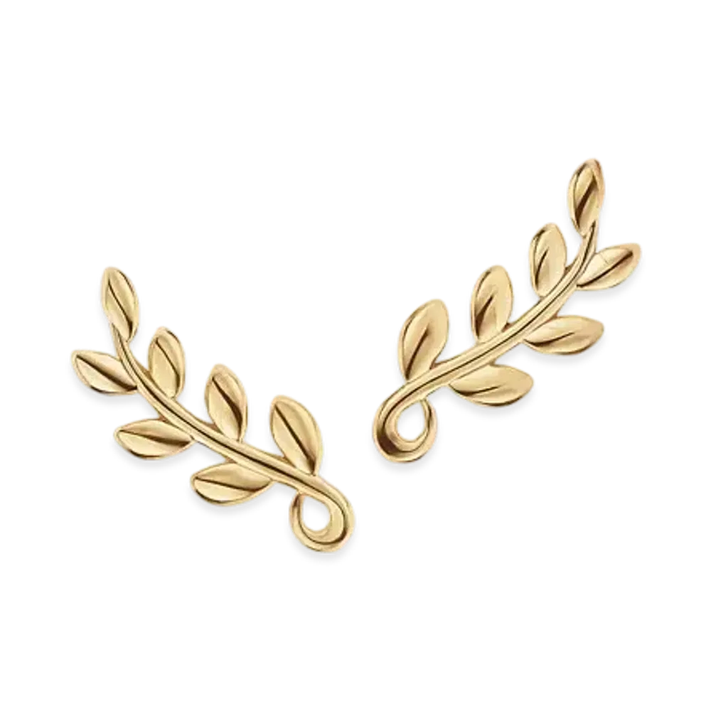 Tiffany & Co. Olive Leaf Climber Earrings "Gold"