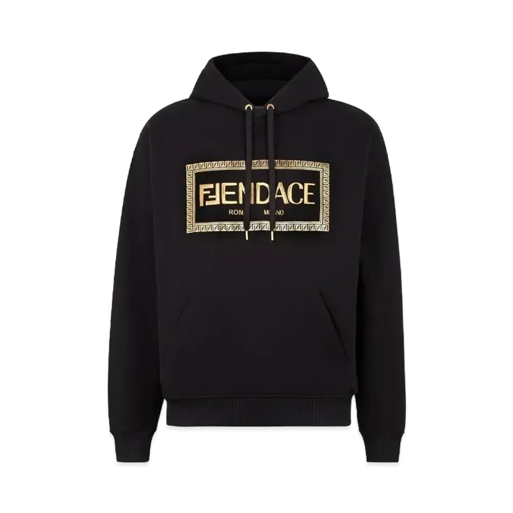 FENDI x Versace Fendace Black Jersey Logo Sweatshirt "Black"